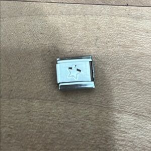 Silver Italian Charm with Engraving